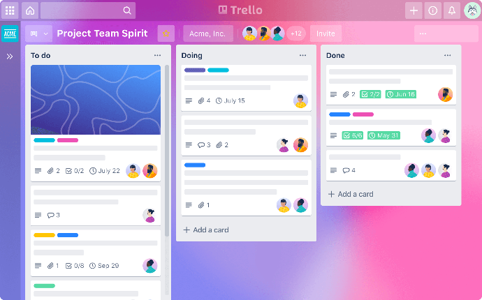 Interface Trello