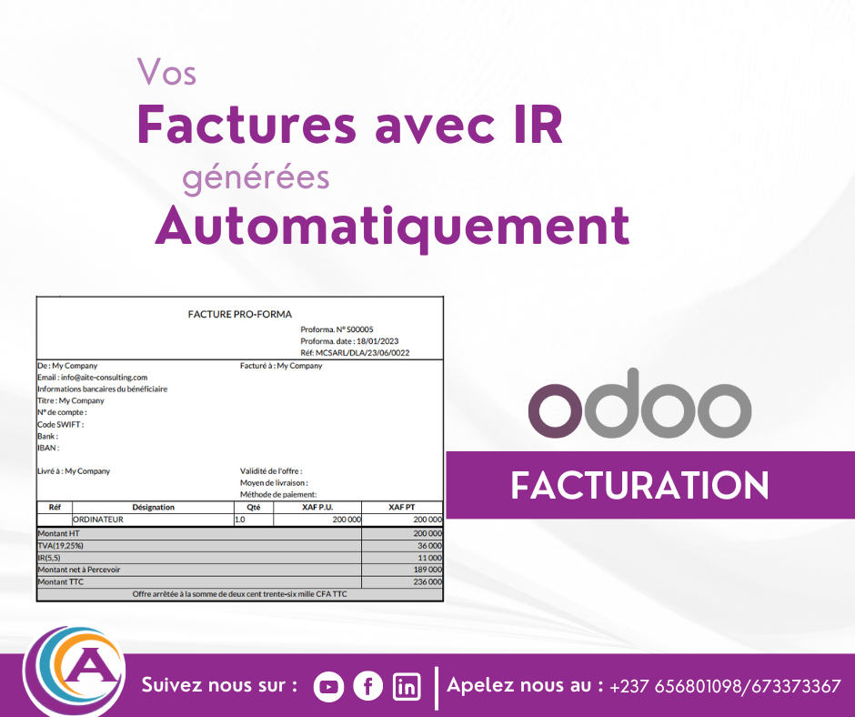 Facture avec IR